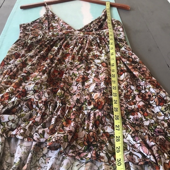 Minkpink Floral Print High Low Ruffle‎ Hemline Sleeveless Flowy Dress - Picture 9 of 11